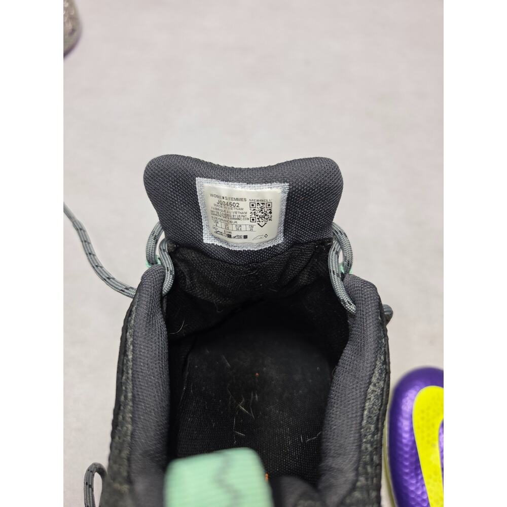 Merrell Women’s 8 Trail Hiking Shoes Gray Mint Suede Mesh J034502 Waterproof - Picture 2 of 6